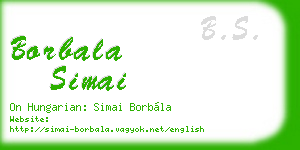 borbala simai business card