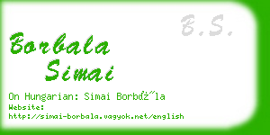 borbala simai business card